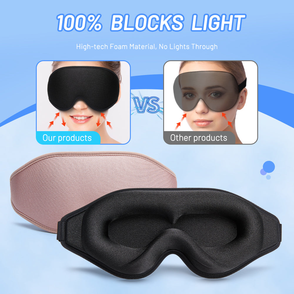 Adjustable 3D Ergonomic Memory Foam Sleep Mask