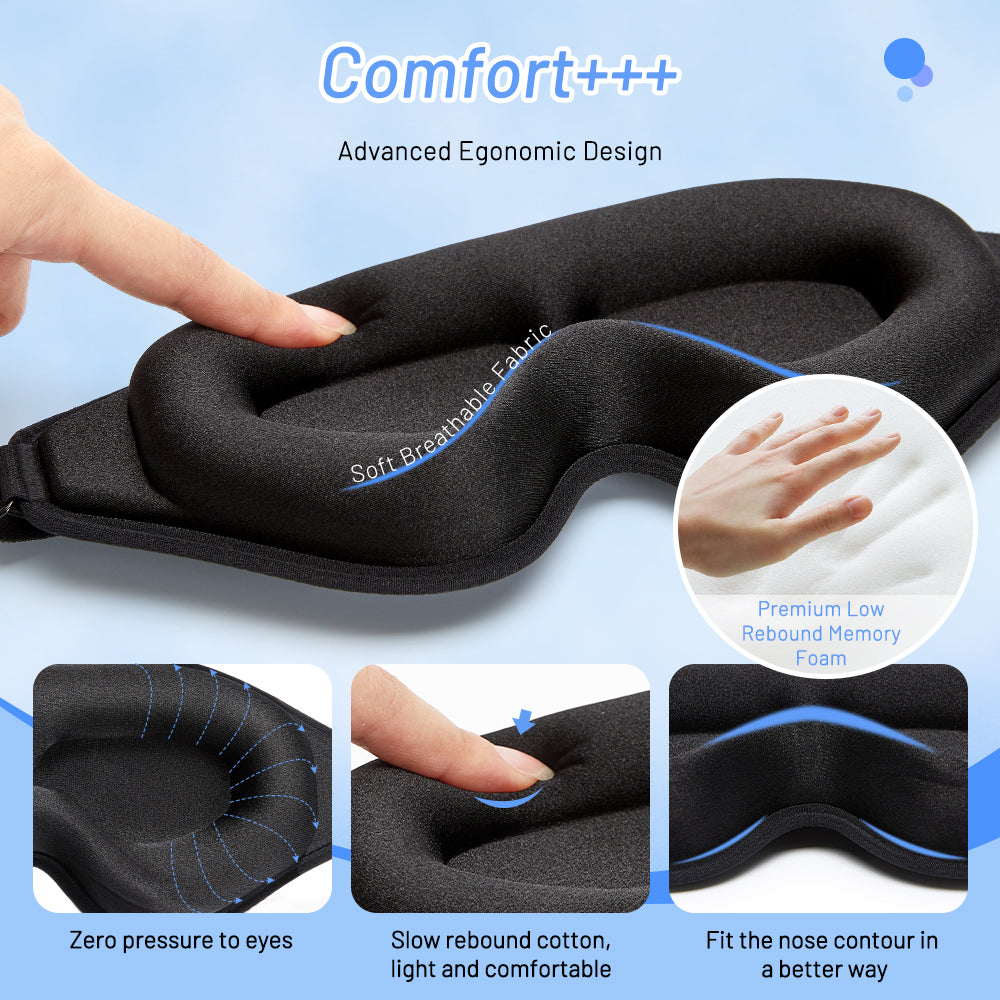 Adjustable 3D Ergonomic Memory Foam Sleep Mask
